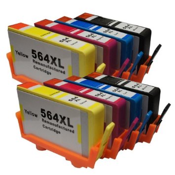 HP 564XL 8 PACK COMBO HIGH YIELD (BLACK CYAN YELLOW AND MAGENTA) COMPATIBLE INKJET CARTRIDGE..